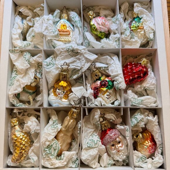 Inge Glas Bridal Collection Miniature Christmas Ornaments Set Germany - Picture 3 of 15